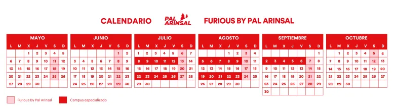 Calendario Furious Pal Arinsal